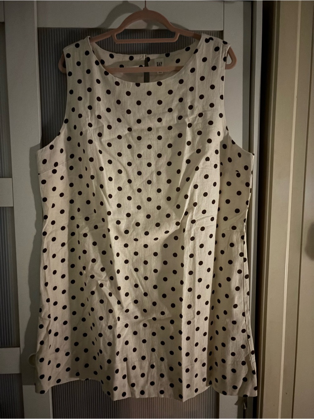 GAP Cream Dress with Brown Polka Dots